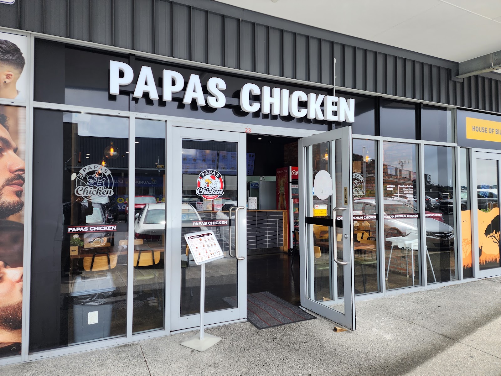 The Papas Chicken shopfront on Great South Road, Takanini